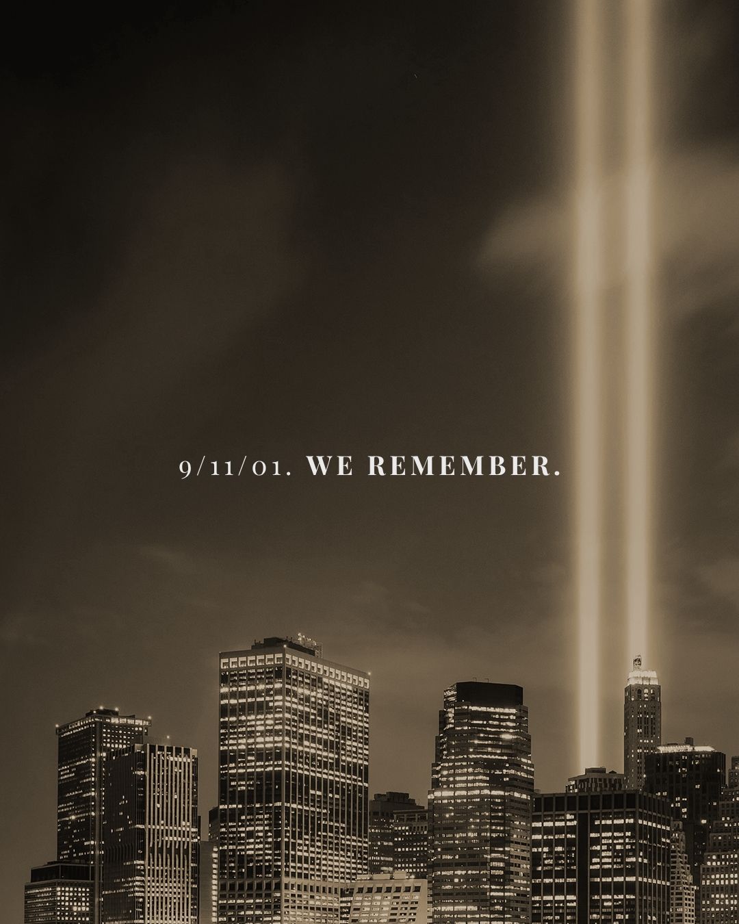 9/11/01. We remember. — Canva template